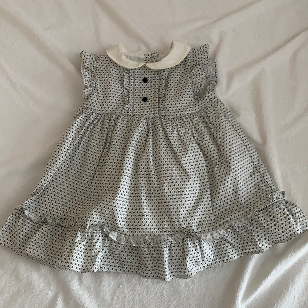 Janie and Jack black and white floral dress